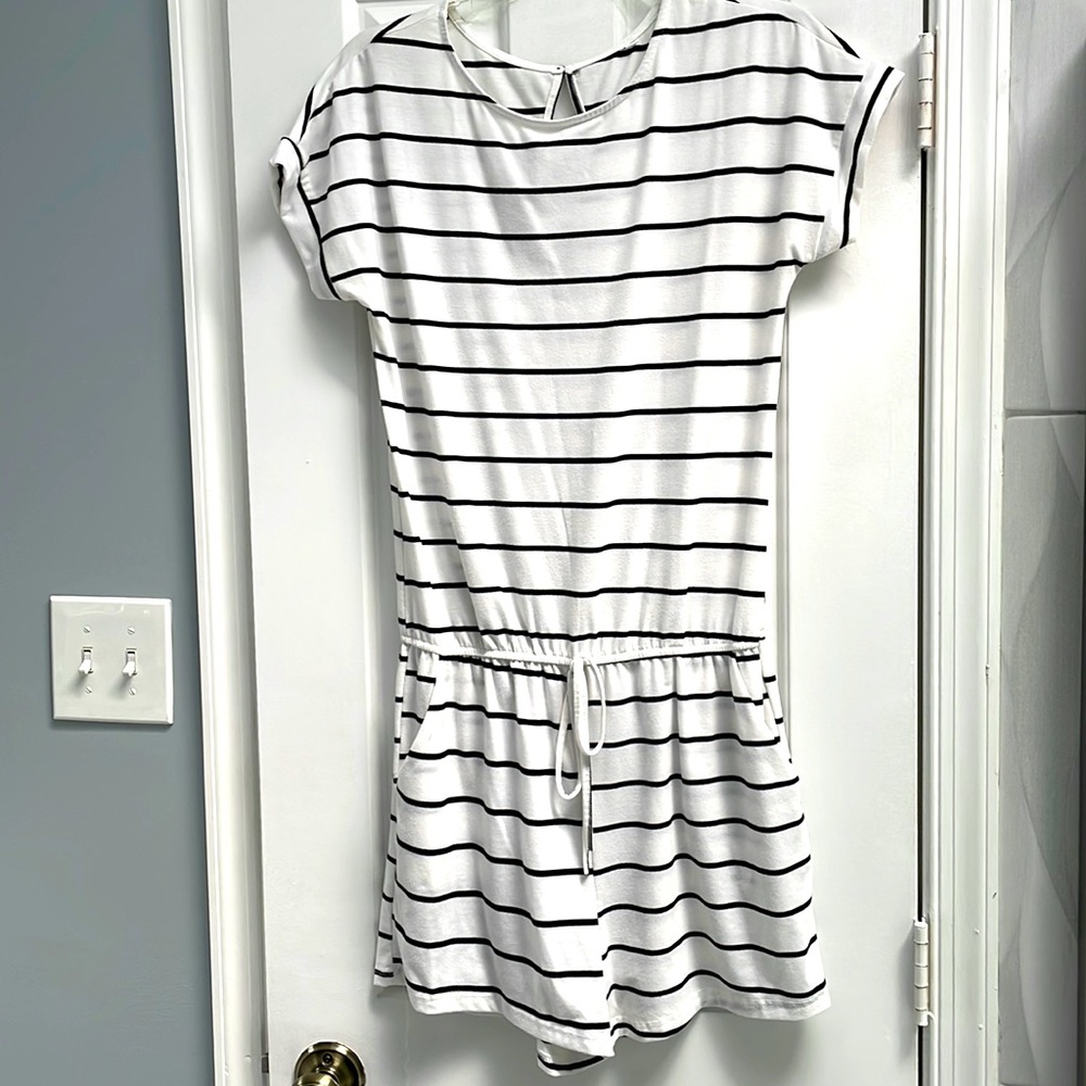 Women’s White & Black Romper